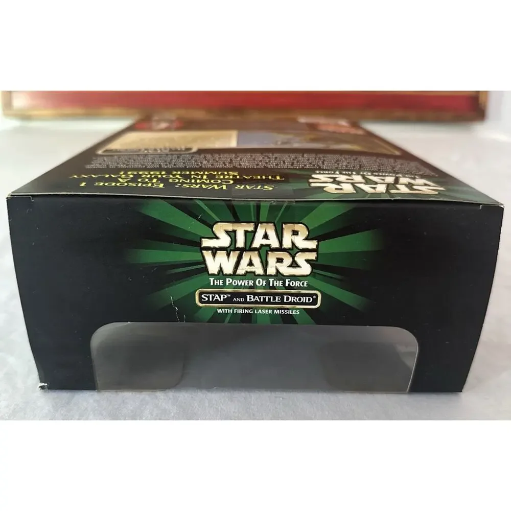 1998 KENNER--STAR WARS THE POWER OF THE FORCE--STAP & BATTLE DROID FIGURE (NEW)